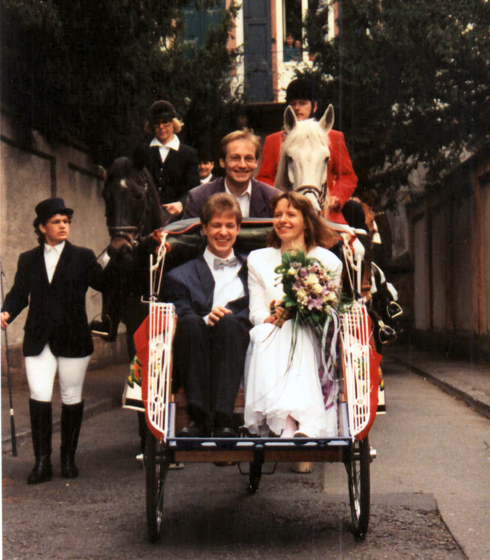 Becak auf einer Hochzeit 1995 in Weinheim